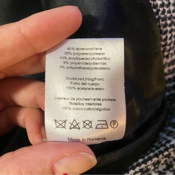 Sandro Paris Prince of Wales Wool Coat - Picture 7 of 7